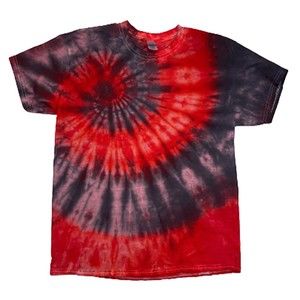 Tie Dyed T Shirt Gray and Red